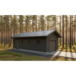 Autotallin runkopaketti Timburg, yhden auton talli ja varasto, kerrosala 39 m²