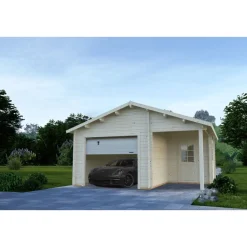 Autotalli Palmako Roger nosto-ovella 21,9+5,2 m²