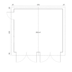 Autotalli Tene D 70, 29.3m²