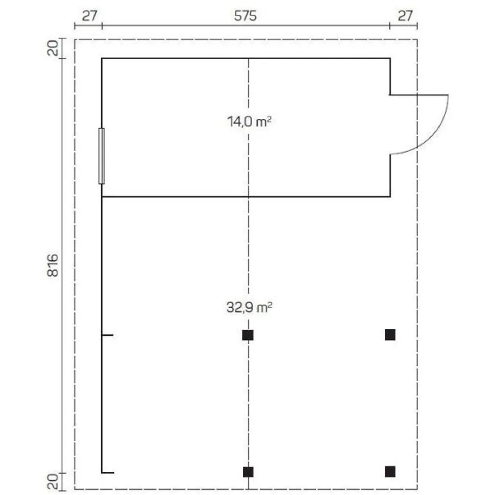 Autotalli Tene Vaasa, 14 + 32.9m²