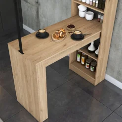 Baaripöytä Linento Furniture JA117 - 3173 saksanpähkinä/musta
