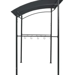 Bbq-huvimaja 215x150x220 cm antrasiitti teräs
