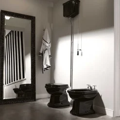 Bidee Lavabo Retro, kiiltävä musta