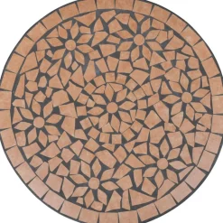 Bistrokalustesarja 3-osainen mosaiikki terrakotta