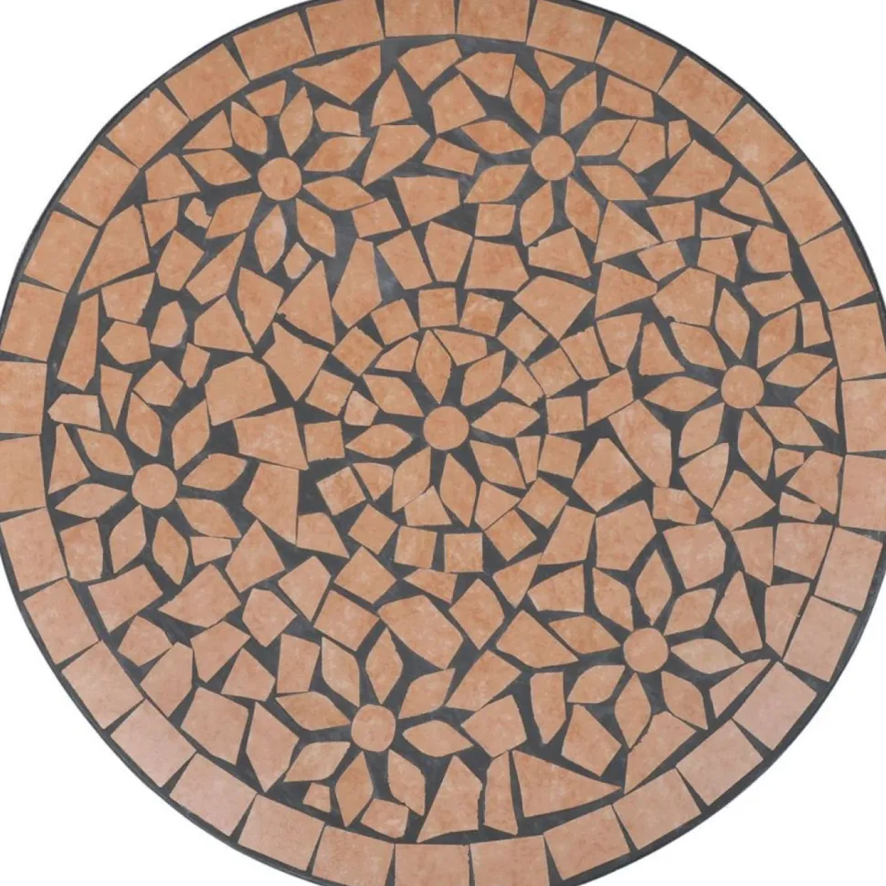Bistrokalustesarja 3-osainen mosaiikki terrakotta