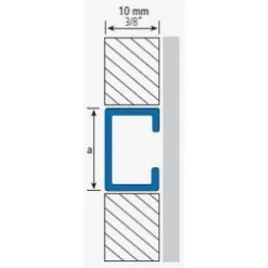 Boordilista Euroshrink alumiini 225a, 15mm x 2.5m, eri värejä
