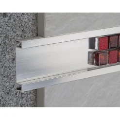 Boordilistan pohjaprofiili mosaiikille Euroshrink rst 226s, 32mm x 2.5m, kiiltävä teräs