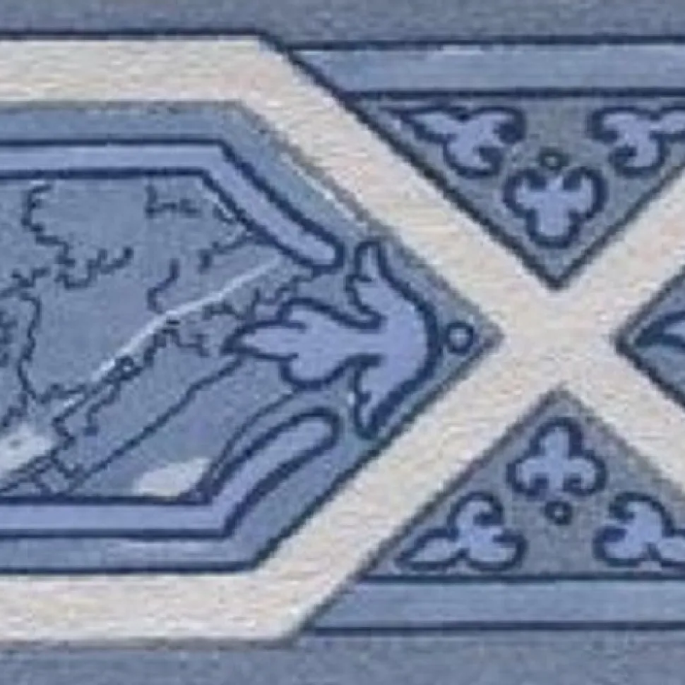Boordi Paintpart Mormorstid 4839-4, graafinen/geometrinen, vanhan ajan, sininen