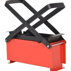 Brikettipuristin 34x14x14cm, teräs, musta/punainen