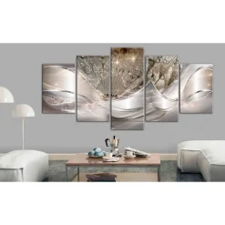 Canvas-taulu Artgeist Sparkling Dandelions, vaaleanpunainen, eri kokoja