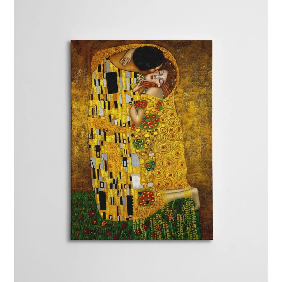 Canvas-taulu Linento Gustav Klimt - The Kiss, 70x100cm, monivärinen