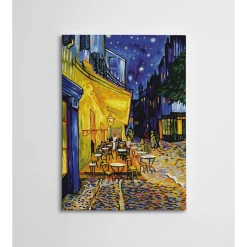 Canvas-taulu Linento Van Gogh - Café Terrace at Night, 50x70cm, monivärinen