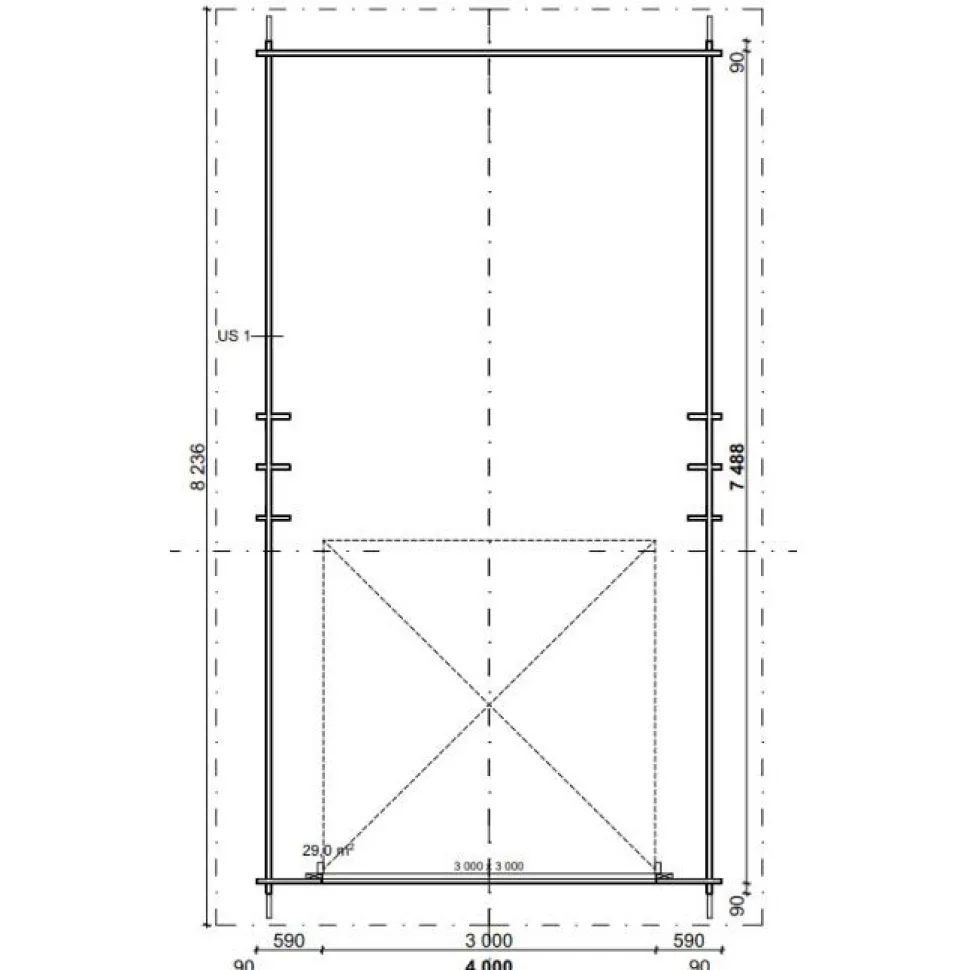 Caravantalli LP Garden AT30T, 29.9m², 4x7.4m