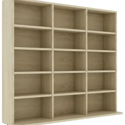 Cd-hylly sonoma-tammi 102x16x89,5 cm lastulevy