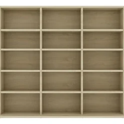 Cd-hylly sonoma-tammi 102x16x89,5 cm lastulevy