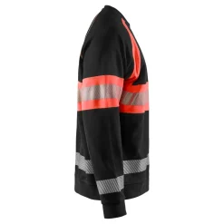 Collegepaita Blåkläder 3359 Highvis musta/huomiopunainen