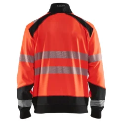 Collegepaita Blåkläder 3558 Highvis vetoketjulla huomiopunainen/musta