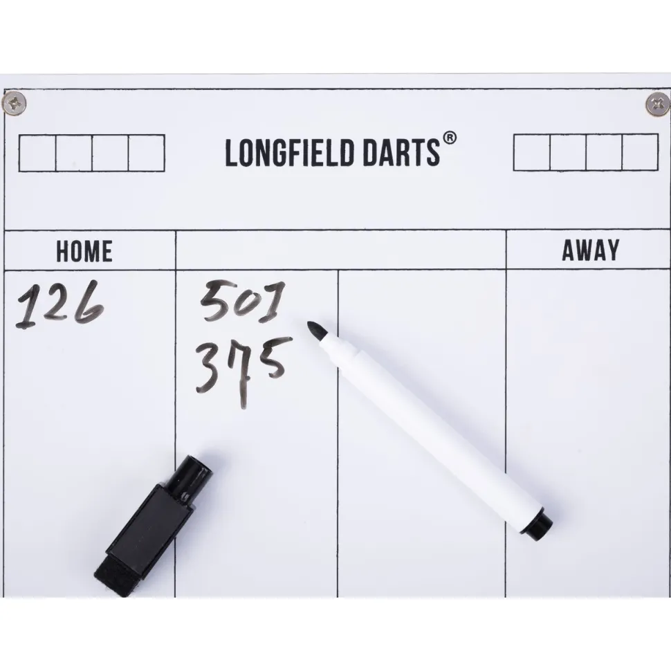 Darts-setti Longfield, taulu, kaappi ja tikat, musta