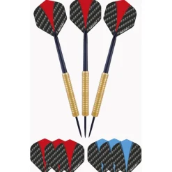 Darts-setti Longfield, taulu, kaappi ja tikat, musta