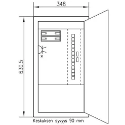 Data-asennuskotelo UTU IT-Setter VH36 IP30 PS