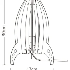 DIY-pöytävalaisin Heat Rocket tee-se-itse 30cm E14 puu valkoinen