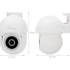 Dome-valvontakamera Celotron Nivian Smart, 2K resoluutiolla ja väriyönäöllä, sähköisesti käänneltävä