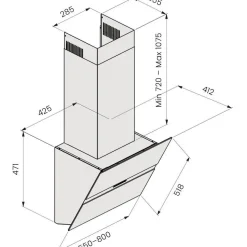Dual Modular Liesikupu Savo dCH-m70, AC ja EC, seinälle asennettava, eri leveyksiä ja värejä