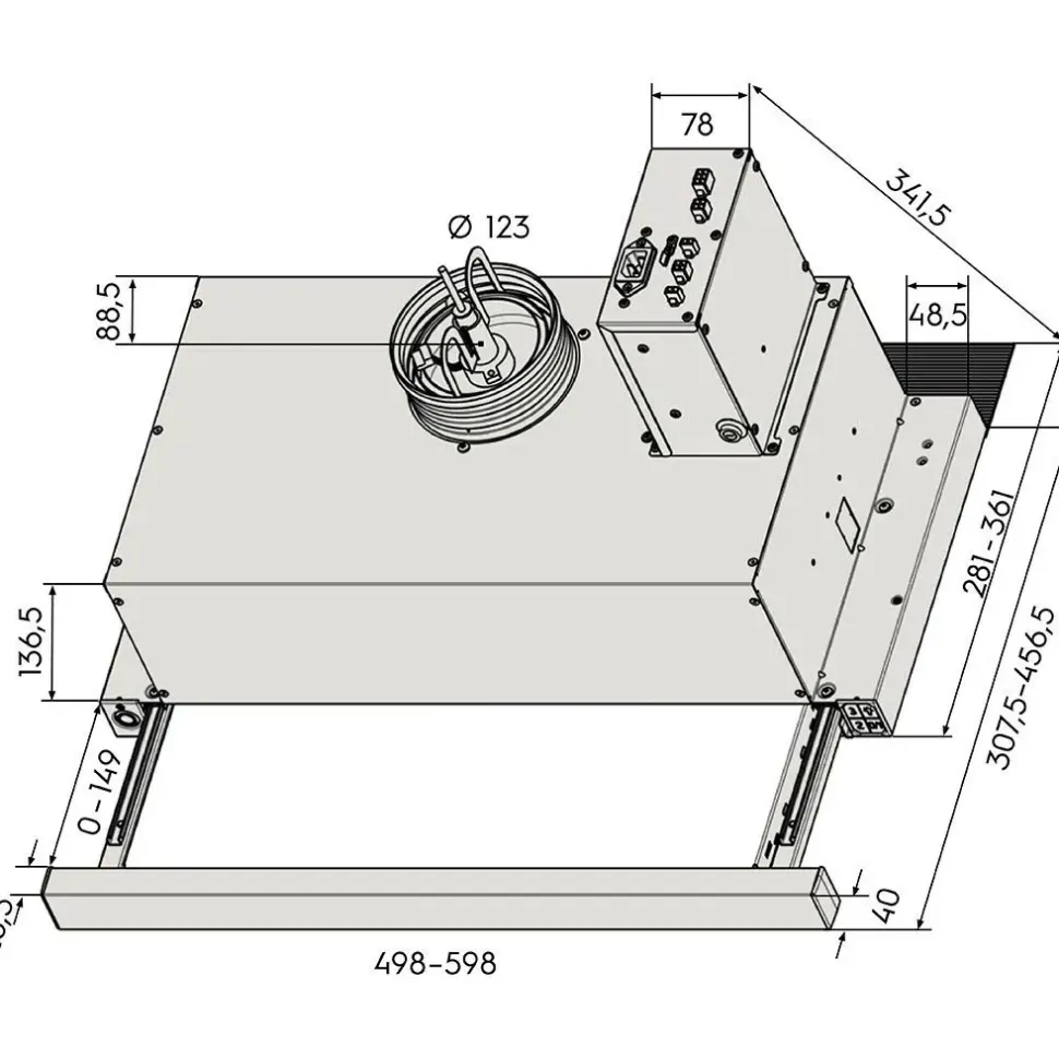 Dual Modular Liesikupu Savo dPH-m27 50cm/60cm valkoinen