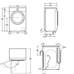 Edestä täytettävä pesukone Electrolux EW6S762W38, 6kg