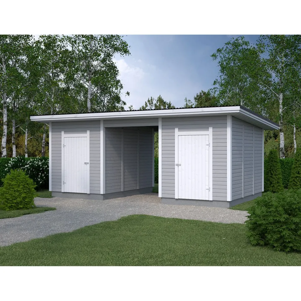Elementtivarasto Timburg E12M 6040x3180 mm 19.2 m² puuvalmis