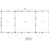 Elementtivarasto Timburg E13 7040x3180 mm 22.39 m² puuvalmis