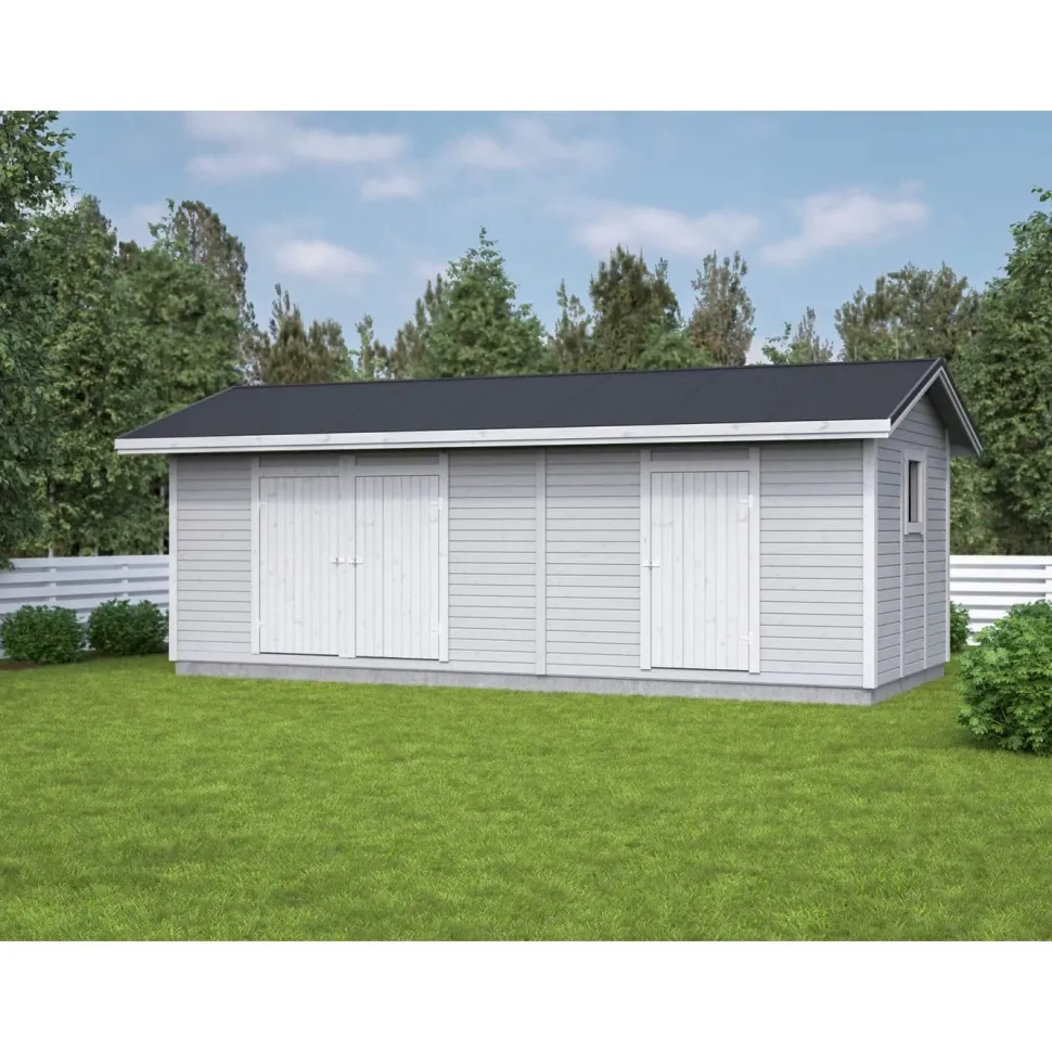 Elementtivarasto Timburg E13 7040x3180 mm 22.39 m² puuvalmis