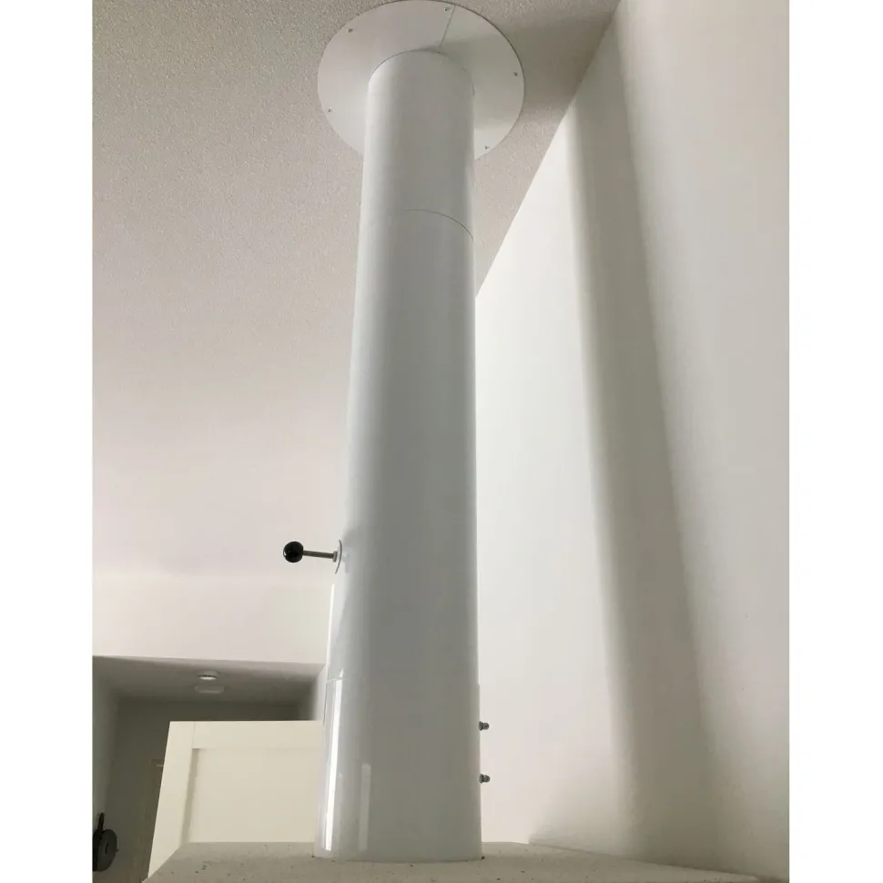 Eristetty hormin jatko-osa Jeremias Vision 150Ø/500 mm valkoinen