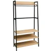 Eteisen hylly Home4You Lavinia 84x40x169cm, saarni/musta