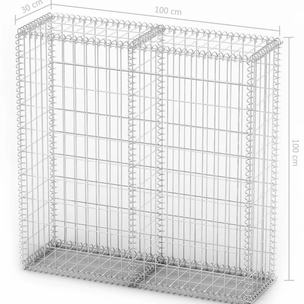 Gabion/kivikori kansilla galvanoitu vaijeri 100x100x30cm