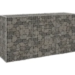 Gabion-kivikori kansilla galvanoitu teräs 200x60x100 cm