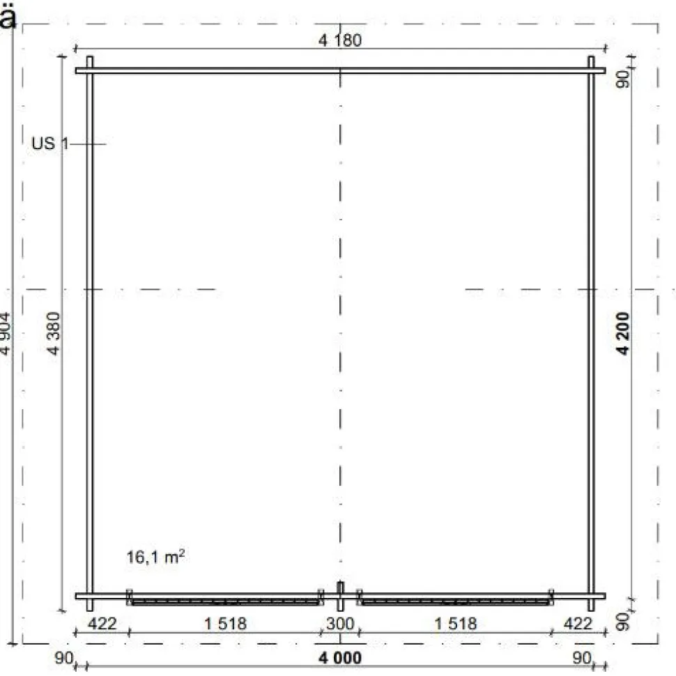 Grillikatos LP Garden G-L, 16m², harjakatto