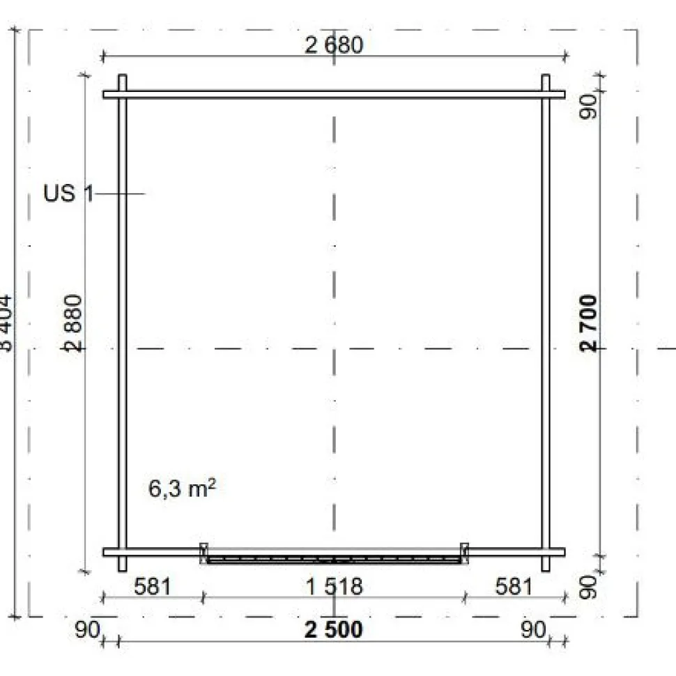 Grillikatos LP Garden G-S, 6m², harjakatto
