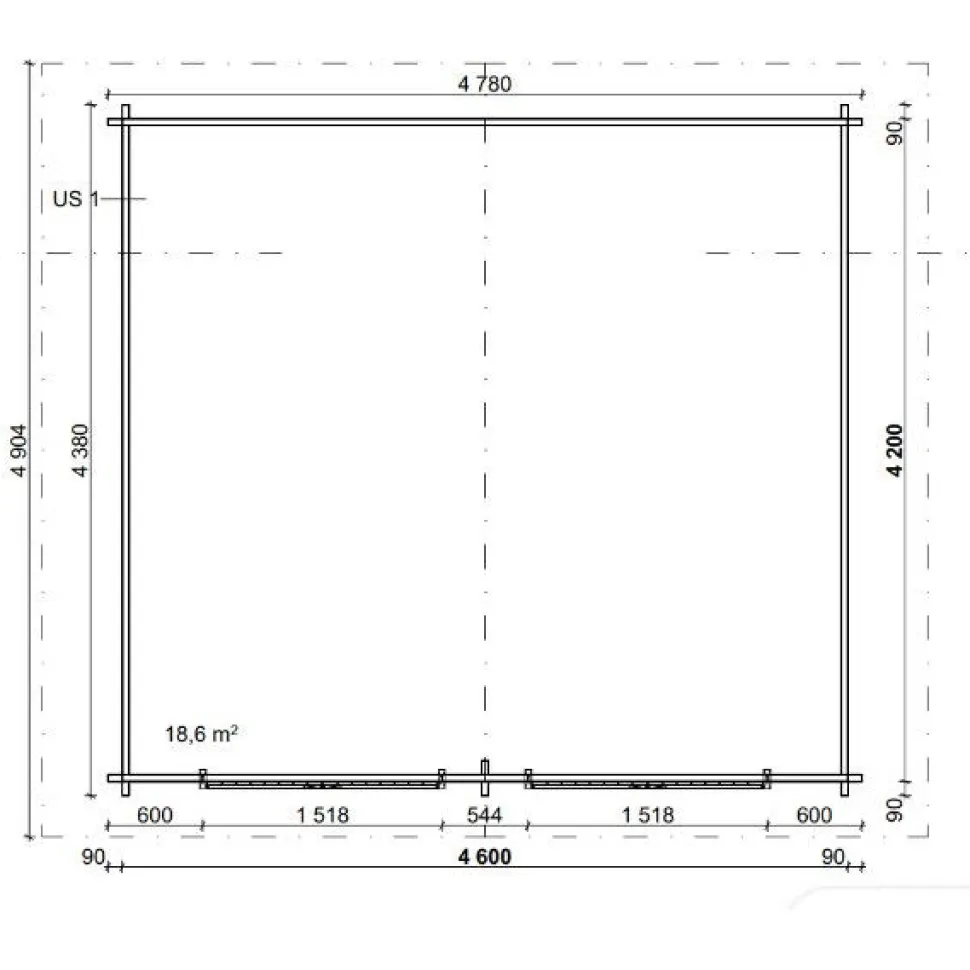 Grillikatos LP Garden G-XL, 20m², harjakatto