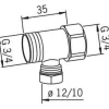 Haaroitusliitin Oras 107155 G3/4xG3/4xØ10/12 mm kromi
