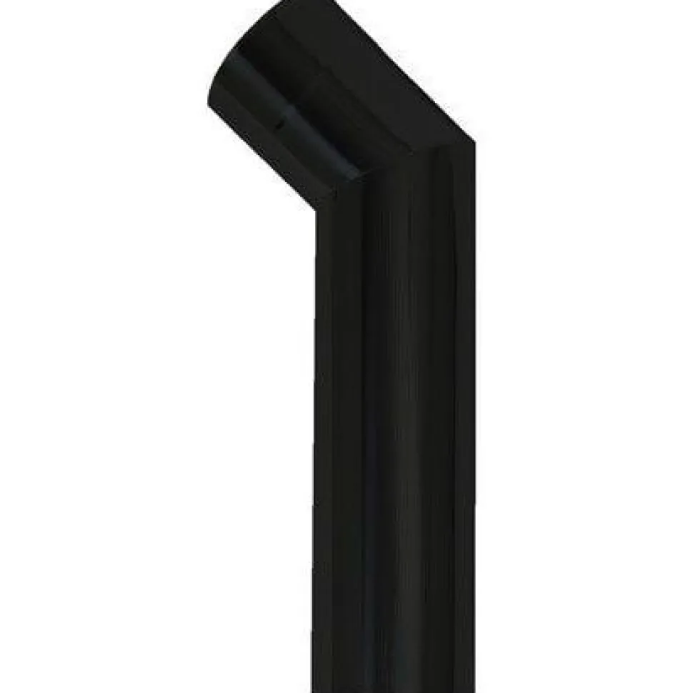 Hormin kulmaputki Harvia 45 astetta, Musta 115 mm