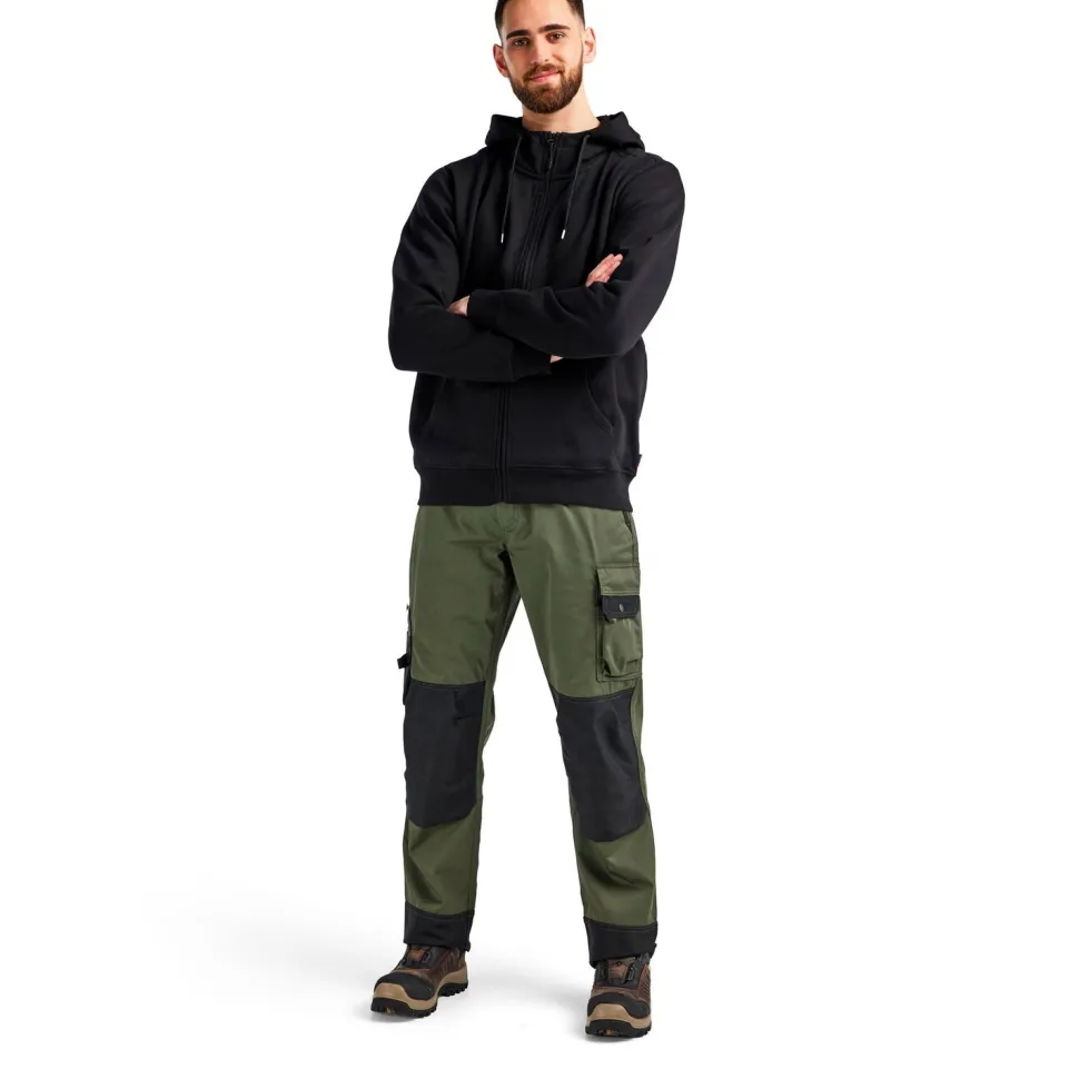 Huppari Blåkläder 3366-1158 vetoketjulla 100% puuvillaa