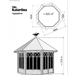 Huvimaja Jalotakka Villa Katariina (9,5m²)
