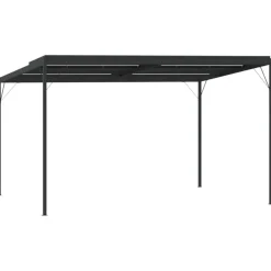 Huvimaja katolla 4x3x2,5 m alumiini ja teräs antrasiitti
