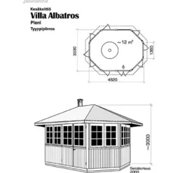 Huvimaja/kesäkeittiö Jalotakka Villa Albatros Pieni (12m²)