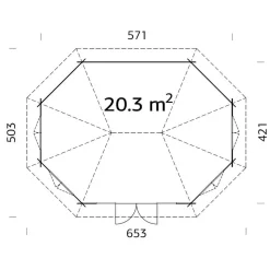 Huvimaja Palmako Hanna 20,3 m²