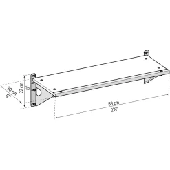 Hyllysarja Palram-Canopia Skylight-ja Rubicon-pihavarastoon