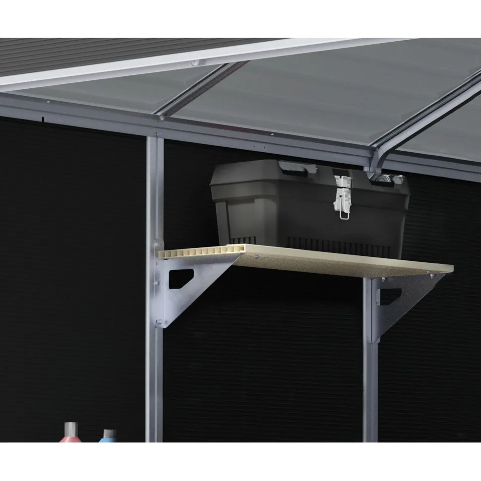 Hyllysarja Palram-Canopia Skylight-ja Rubicon-pihavarastoon