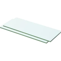 Hyllyt 2 kpl, kirkas lasi, 50x15 cm