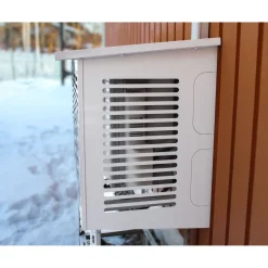 Ilmalämpöpumpun suojakotelo Suomipiipunhattu, valkoinen